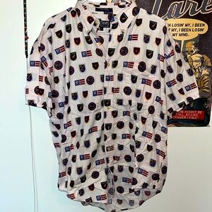 Men’s Sz L Vintage Chaps Polo Ralph Lauren short sleeve button down polo shirt